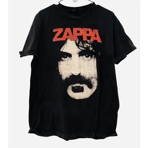 Shirt Zappa Vintage Logo Men Large By Tultex Rock Music Legend Big Face Black
